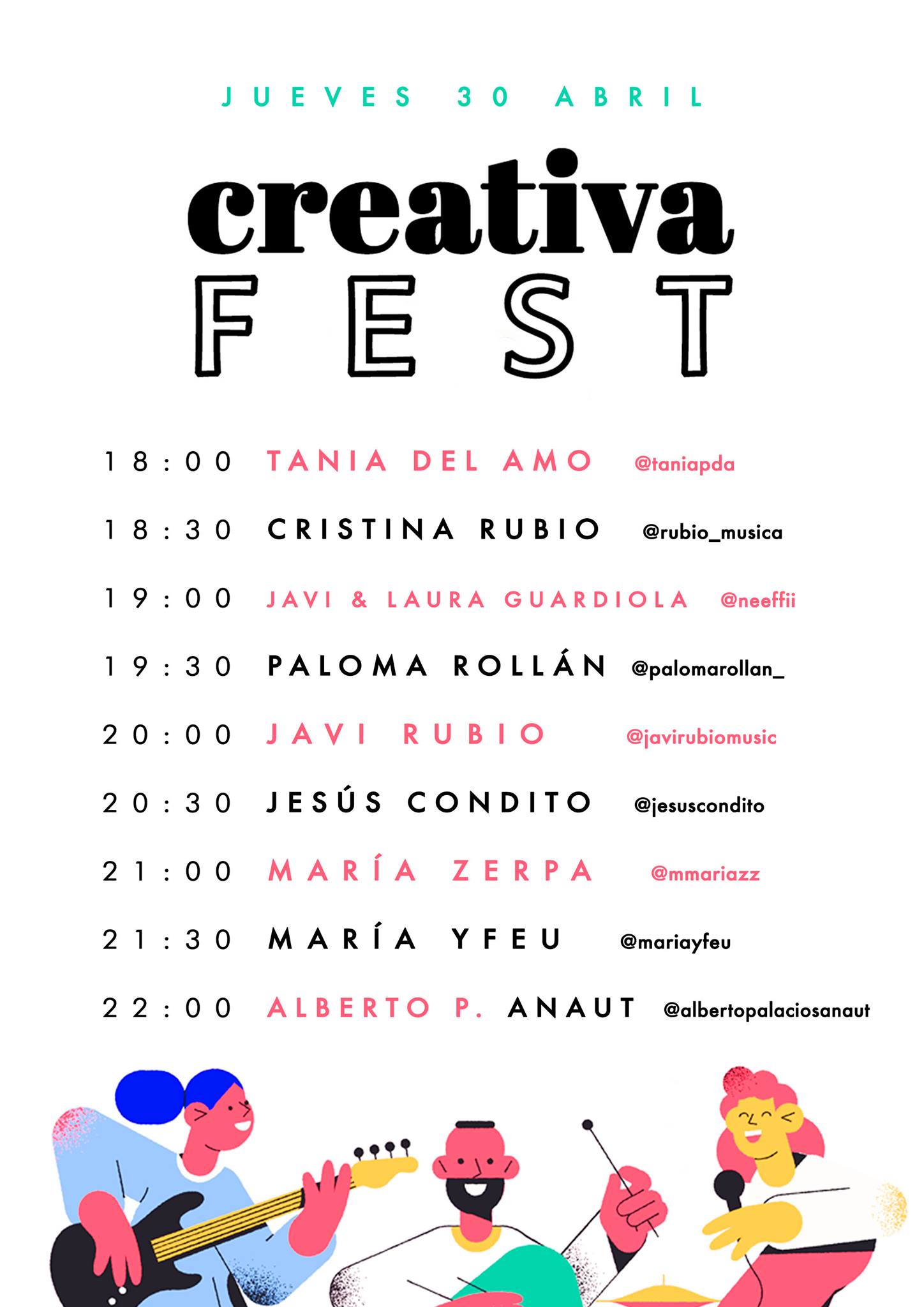 Creativa Fest Cartel 30 de abril